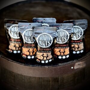 “Kick in the Nuts” Whiskey Barrel Tumbled Spicy Peanuts [6 pack] 6x4oz sacks