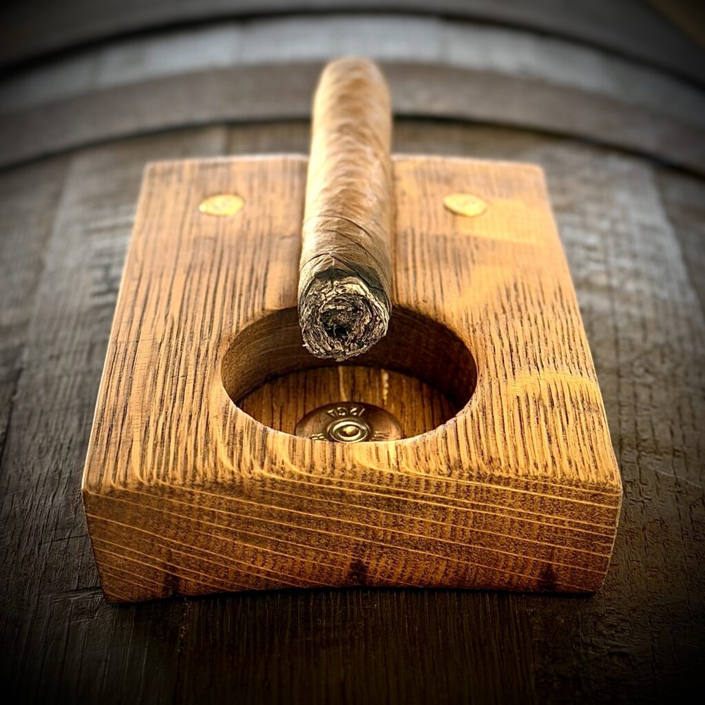 Cigar Ashtray - hand made from wine barrel wood