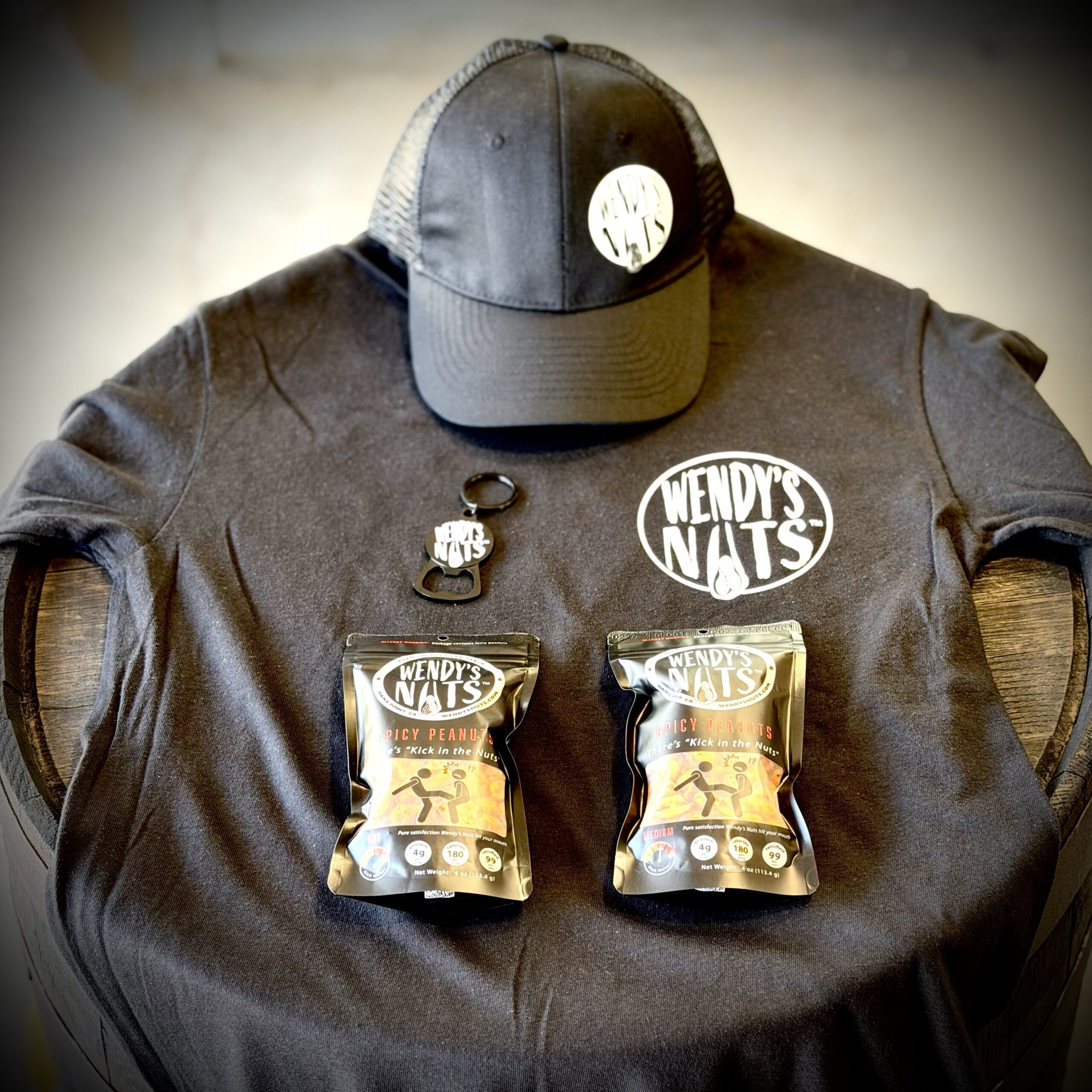 Wendy’s Nuts Gift Sack (1 sack, 2 nuts, 1 shirt, 1 hat, 1 bottle opener) - Image 2